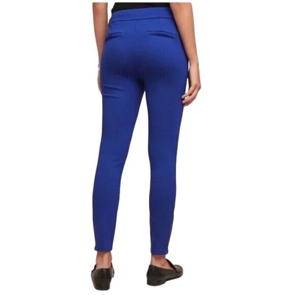 ANTHROPOLOGIE The Slim Essential Royal blue pants Size 8 - Picture 3 of 10